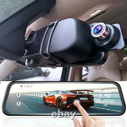 AZDOME 10 Dash Cam Front and Rear Car Rear View Mirror Dash Camera Night Vision