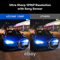 AZDOME 11.8 Mirror Car Dash Camera Touch Screen Dual Front and Rear Cam