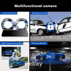 AZDOME 11.8 Mirror Car Dash Camera Touch Screen Dual Front and Rear Cam