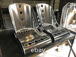 Aluminium Bucket Seat, Low Top Bomber Seat (x2) Hot Rod, VW, Mini, Classic, Race