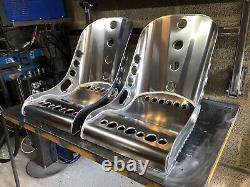 Aluminium Bucket Seat, Low Top Bomber Seat (x2) Hot Rod, VW, Mini, Classic, Race