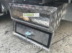 Aluminium Lockable Underbody Tool & Strap Storage Box For Ifor Williams 25 x 9