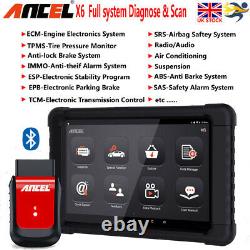 Ancel BT All System Code Reader Car Diagnostic Tool with 10 Tablet OBD2 Scanner