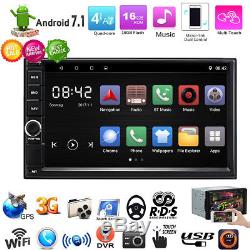 Android 7.1 Double DIN 7 Car Stereo Player GPS Sat Nav DAB+ OBD2 WiFi 4G Radio