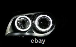 Angel Eyes Scheinwerfer Set weiße LED Ringe für 1er BMW E81 E82 E87 E88 Silber