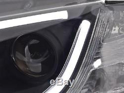 Audi A3 2003-2008 8p1 Hatchback Black Drl Light Strip Projector Headlights Pair