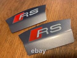 Audi RS Rear Caliper Covers In Metallic Grey Pair RS3, RS4, RS5, RS6 Ceramic