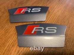 Audi RS Rear Caliper Covers In Metallic Grey Pair RS3, RS4, RS5, RS6 Ceramic