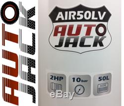 Autojack AIR50LV Air Compressor Vertical 50 Litre Oil Free 2HP 50L 10 Bar 240V