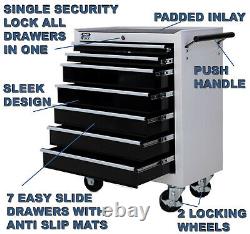 Autojack Lockable 7 Drawer Metal Tool Box Storage Chest Roller Cabinet Roll Cab