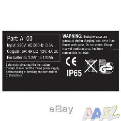 Automatic Electronic Car Battery Charger 4A Fast/Trickle/Pulse Modes 4 AMP
