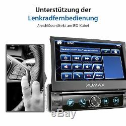Autoradio Gps Navigation Bluetooth Dvd Cd Sd Usb Handy Mirror 7 Farben 1Din