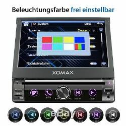 Autoradio Gps Navigation Bluetooth Dvd Cd Sd Usb Handy Mirror 7 Farben 1Din