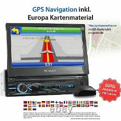 Autoradio mit Navigation Gps Navi Touchscreen Bildschirm Bluetooth Usb Sd 1din