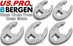 BERGEN Crowfoot Wrench Set 3/8dr Flare Nut Spanner Type Crowsfoot Socket Wrench