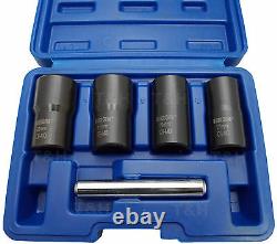 BERGEN Locking Wheel Nut Remover Set Stud Bolt Nut Impact Twist Socket Extractor