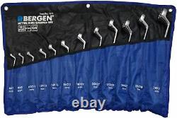 BERGEN Offset Double Ring Spanners 12 Point Swan Neck Double Box Wrench Tool Set