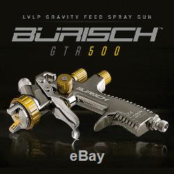 BURISCH LVLP Primer Spray gun spraygun GTR500 1.8mm Gravity Feed Fed