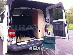 Barn door awning for VW T5 with spoilers (black) campervan