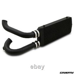 Black Front Mount Intercooler Fmic Kit For Volkswagen Vw Golf Mk4 1.8t Gti