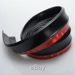 Black Rubber 2.5m Front Rear Bumper Spoiler Side Skirt Guard Lip Protector