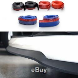 Black Rubber 2.5m Front Rear Bumper Spoiler Side Skirt Guard Lip Protector