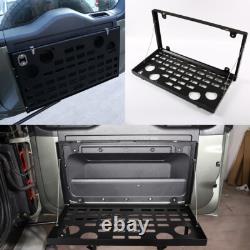 Black Steel Tailgate Table Foldable Cargo Shelf for Land Rover Defender 20-23 UK