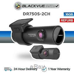 Blackvue DR750S-2CH (16GB) Front & Rear Dash Cam Wi-Fi GPS Full HD Refurbished