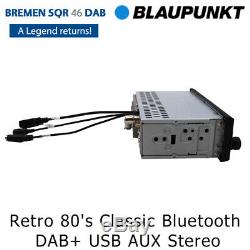 Blaupunkt Bremen SQR 46 DAB Retro 80's Classic Bluetooth DAB+ USB AUX Car Stereo