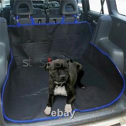 Blue 2 In 1 Waterproof Car Rear Back Seat Cover Pet Dog Protector Boot Mat Liner