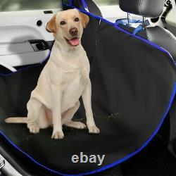 Blue 2 In 1 Waterproof Car Rear Back Seat Cover Pet Dog Protector Boot Mat Liner