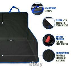 Blue 2 In 1 Waterproof Car Rear Back Seat Cover Pet Dog Protector Boot Mat Liner