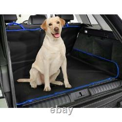 Blue 2 In 1 Waterproof Car Rear Back Seat Cover Pet Dog Protector Boot Mat Liner