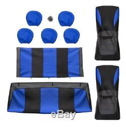 Blue Car Seat Covers Protectors Universal washable Dog Pet full set front rear