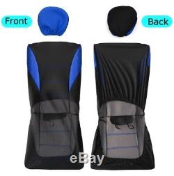 Blue Car Seat Covers Protectors Universal washable Dog Pet full set front rear