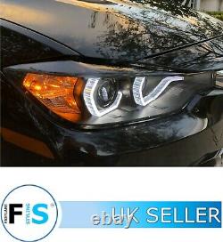 Bmw 3 Series F30 F31 Black Led Drl Projector Angel Eyes Headlights Lamp 12-15