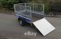 Brand New Car Trailer 6x4 750kg With Tail Ramp Single Axle Al-ko Suspension