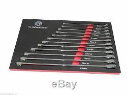 Britool Hallmark 12pce Extra Long Double Ring Spanner Wrench Set Ratcheting