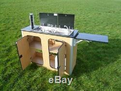 Camper Van Kitchen Pod Motorhome Furniture Unit Built to Order gas hob sink inc