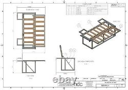 Camper Van Metal Folding Bench Seat Bed VWithCitroen/Peugeot/Fiat/Ford