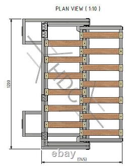 Camper Van Metal Folding Bench Seat Bed VWithCitroen/Peugeot/Fiat/Ford