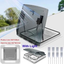 Camper Van Skylight 500 X 500 30-50mm Large Caravan Rooflight Led Roof Vent