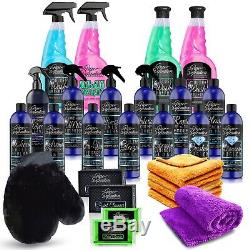 Car Detailing Kit Full Exterior Interior Cleaning Set Polish Wax Washing Clay