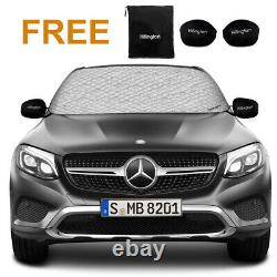 Car Reversible Windscreen Cover Windshield Aluminium Snow Ice Frost Sun UV Dust