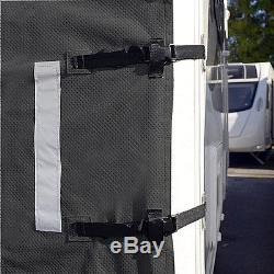 Caravan Front Towing Cover Protector Universal Free Led Lights Dark Grey 004