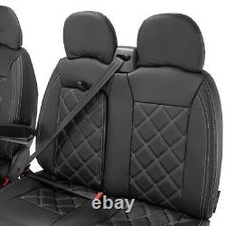 Citroen Relay Van Front Seat Covers Leatherette Tailored (2006-2022) Black 1025