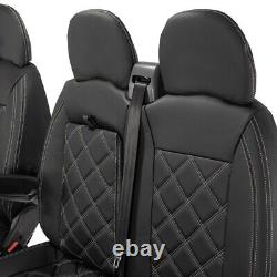 Citroen Relay Van Front Seat Covers Leatherette Tailored (2006-2022) Black 1025