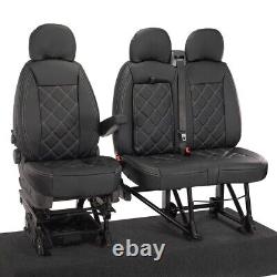 Citroen Relay Van Front Seat Covers Leatherette Tailored (2006-2022) Black 1025