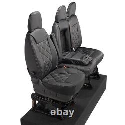 Citroen Relay Van Front Seat Covers Leatherette Tailored (2006-2022) Black 1025