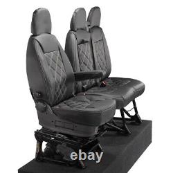 Citroen Relay Van Front Seat Covers Leatherette Tailored (2006-2022) Black 1025